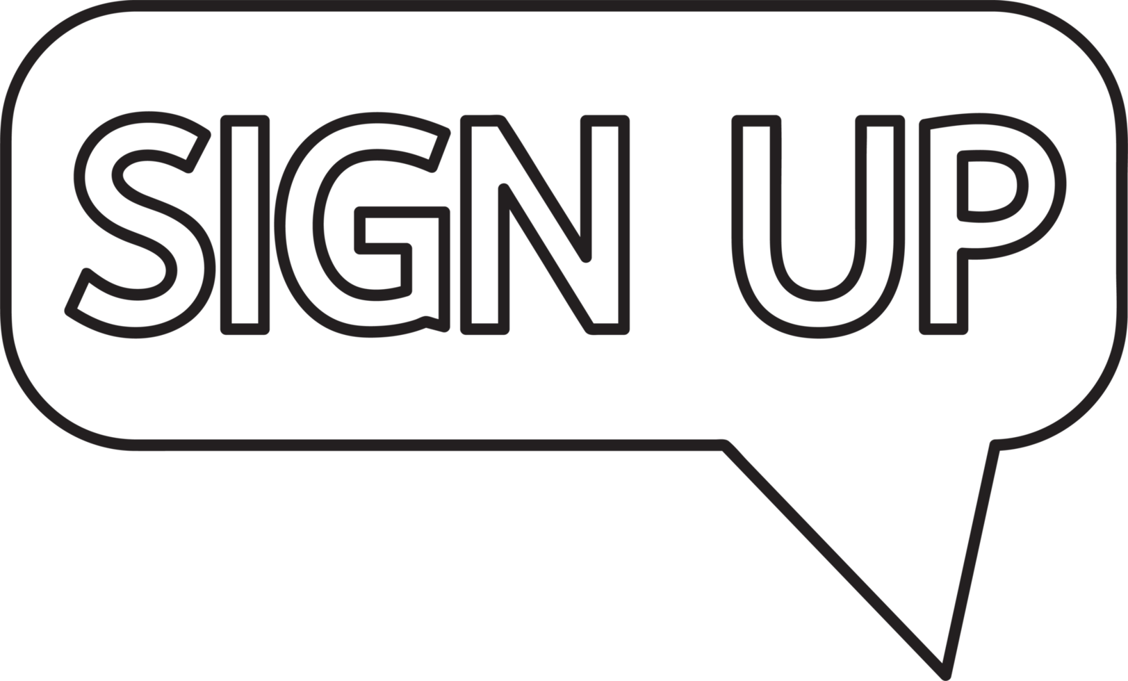 Sign up  button sign design png