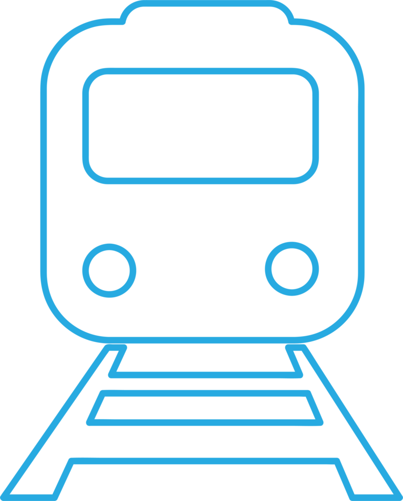 design del segno dell'icona del treno di trasporto png