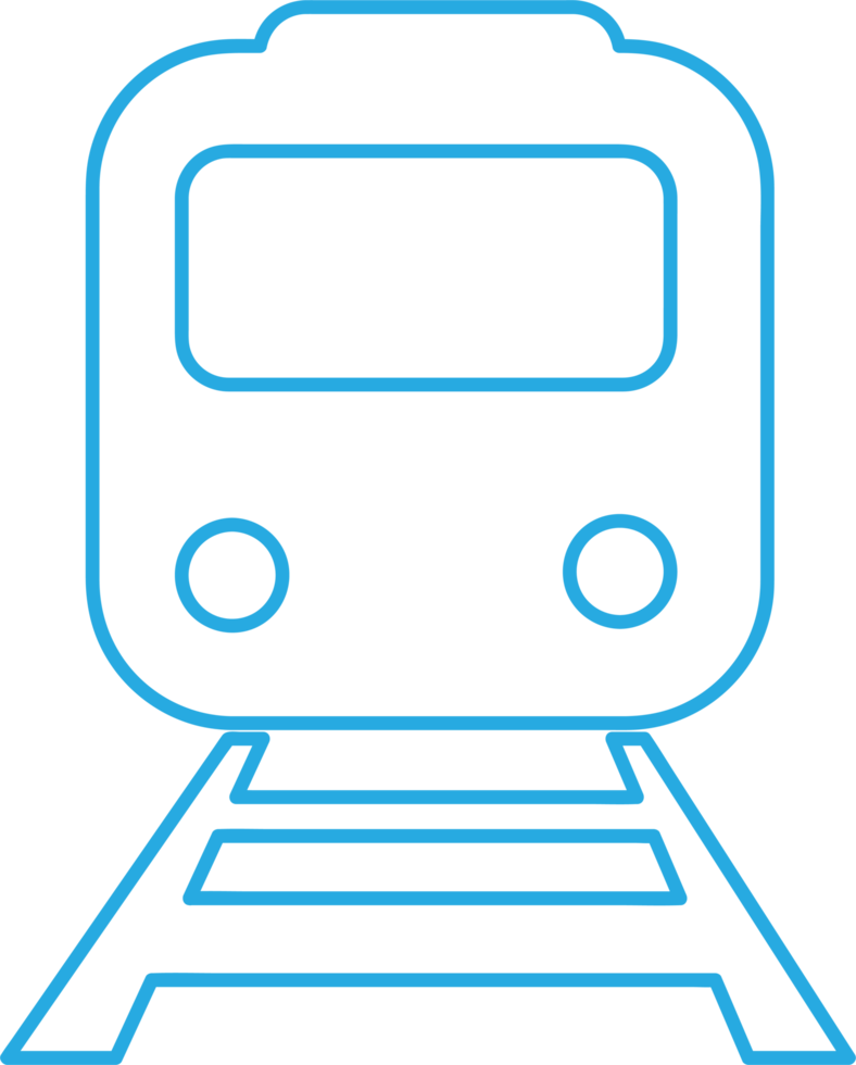 diseño de signo de icono de tren de transporte png