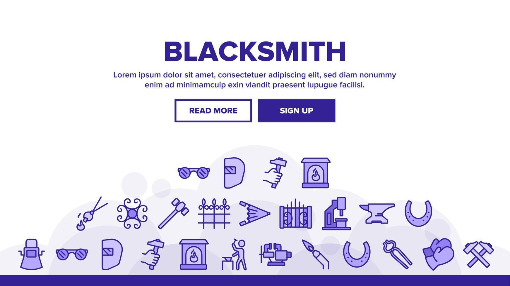 Blacksmith Landing Header Vector