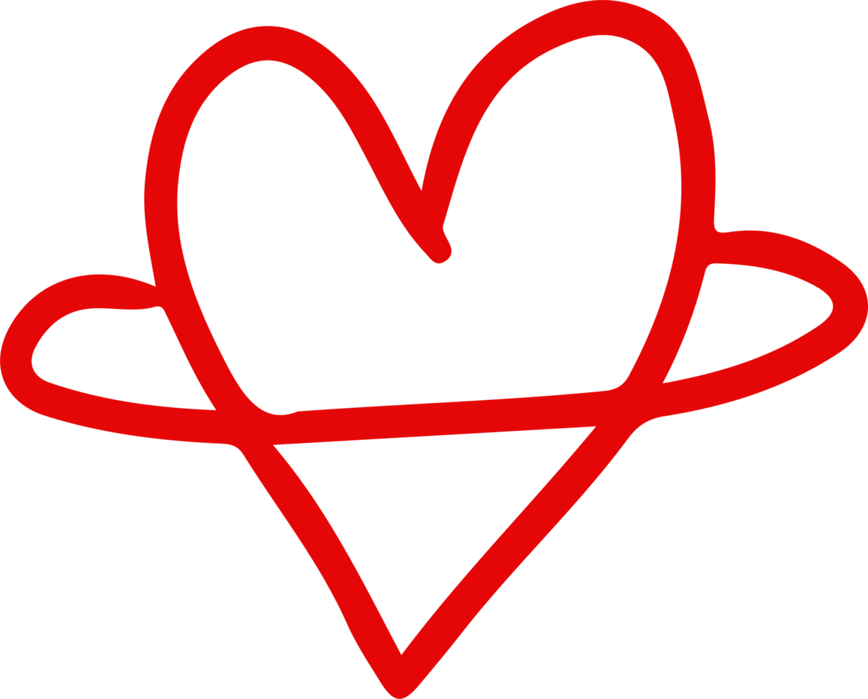 Heart hand draw icon sign design png