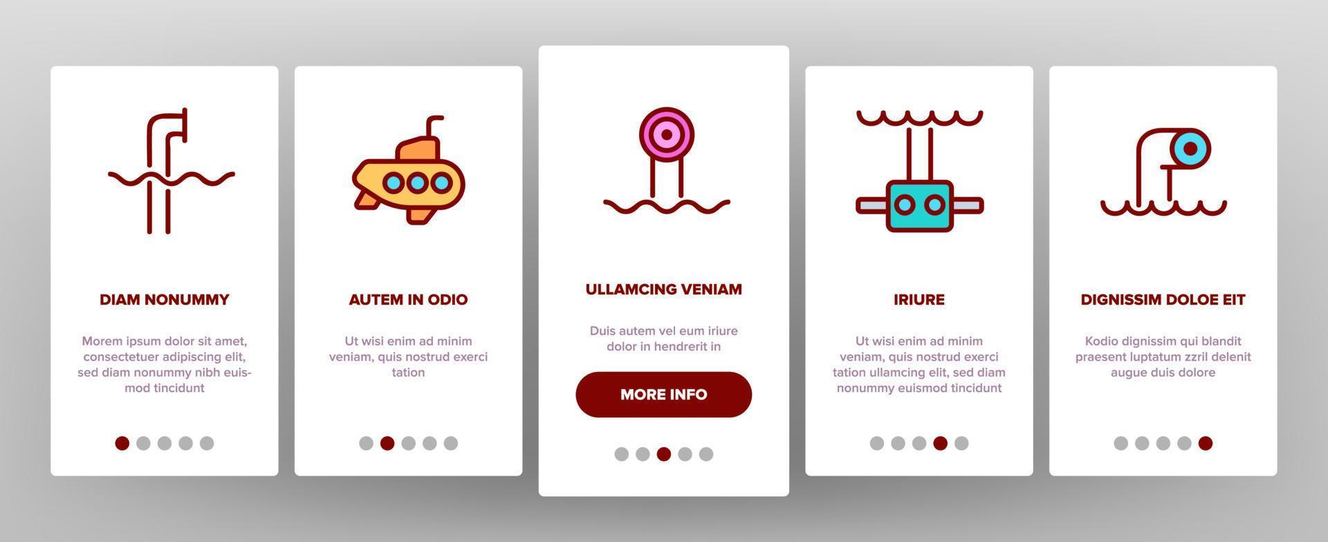 Periscope Onboarding Icons Set Vector