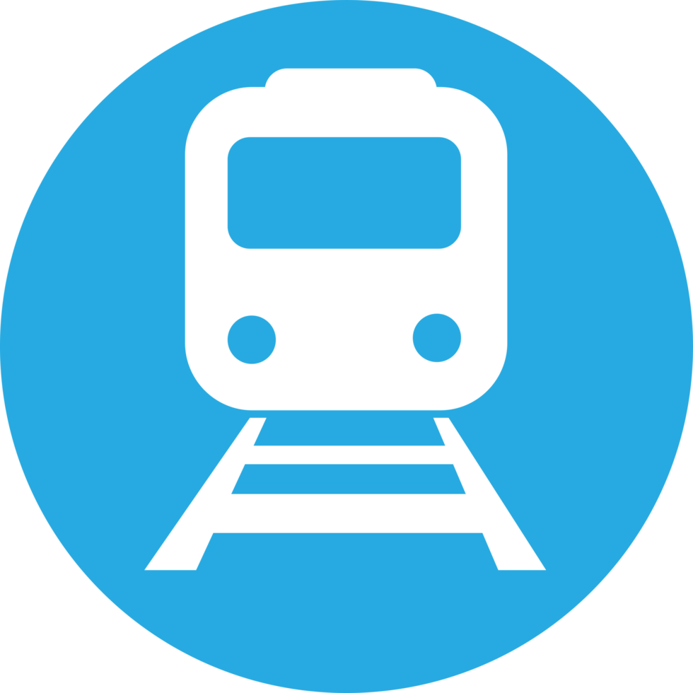 diseño de signo de icono de tren de transporte png