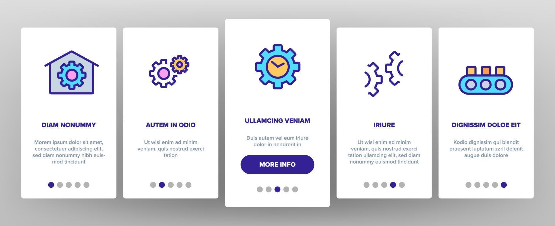 Automation Onboarding Icons Set Vector