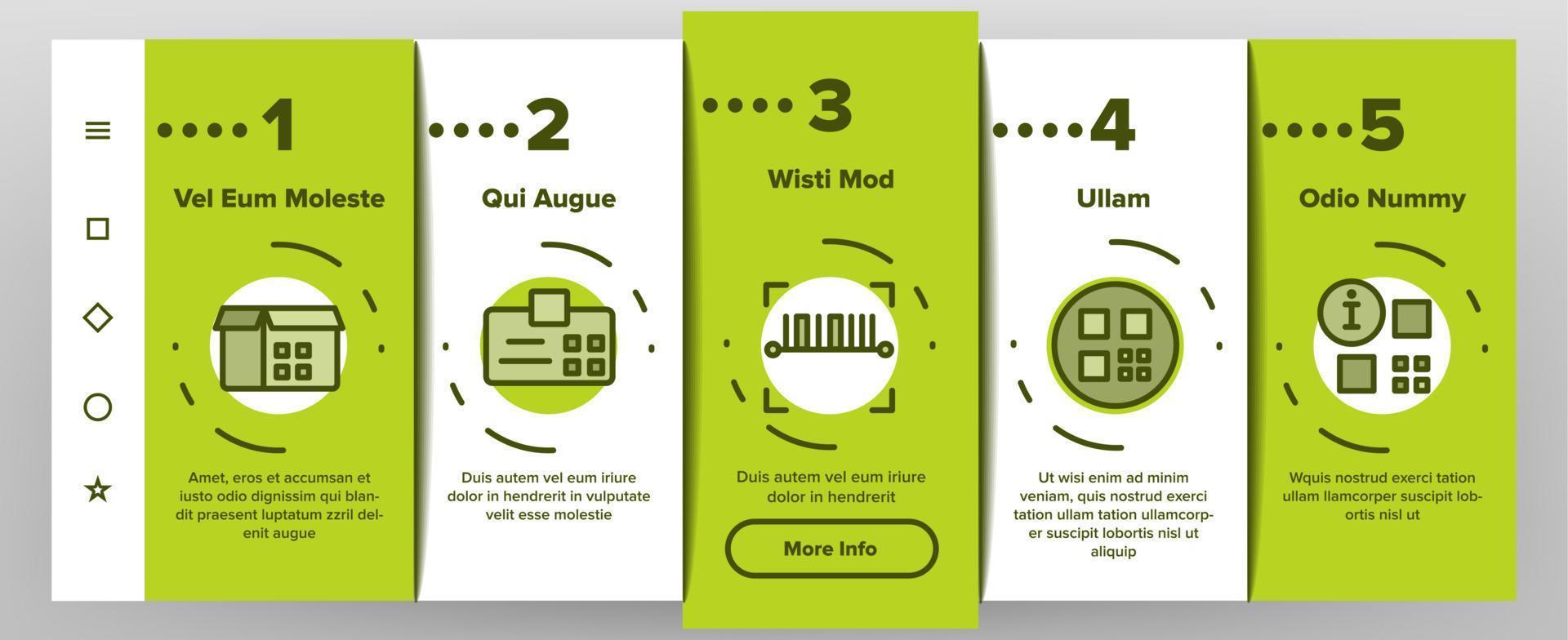 Qr Code Scan Onboarding Icons Set Vector