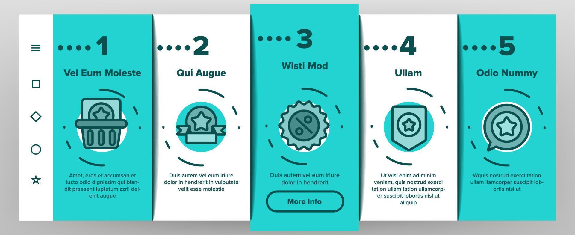 Bonus Loyalty Onboarding Icons Set Vector