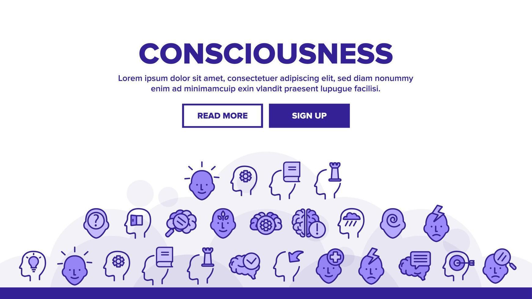 Consciousness Landing Header Vector