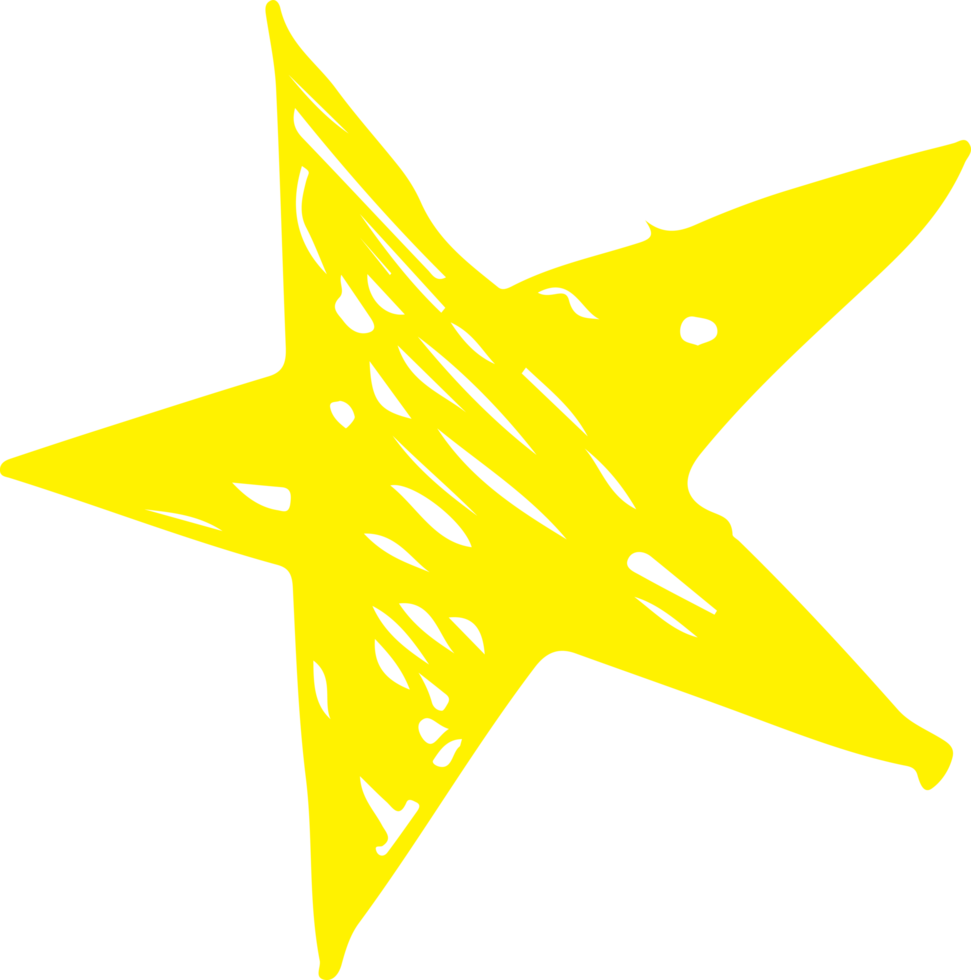 icono de estrella dibujar a mano signo símbolo diseño png