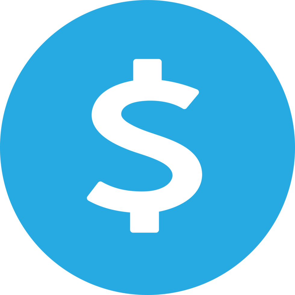 disegno di simbolo del segno dell'icona del dollaro png