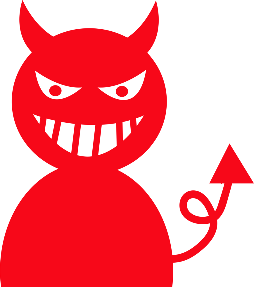 diseño de símbolo de signo de icono de diablo png