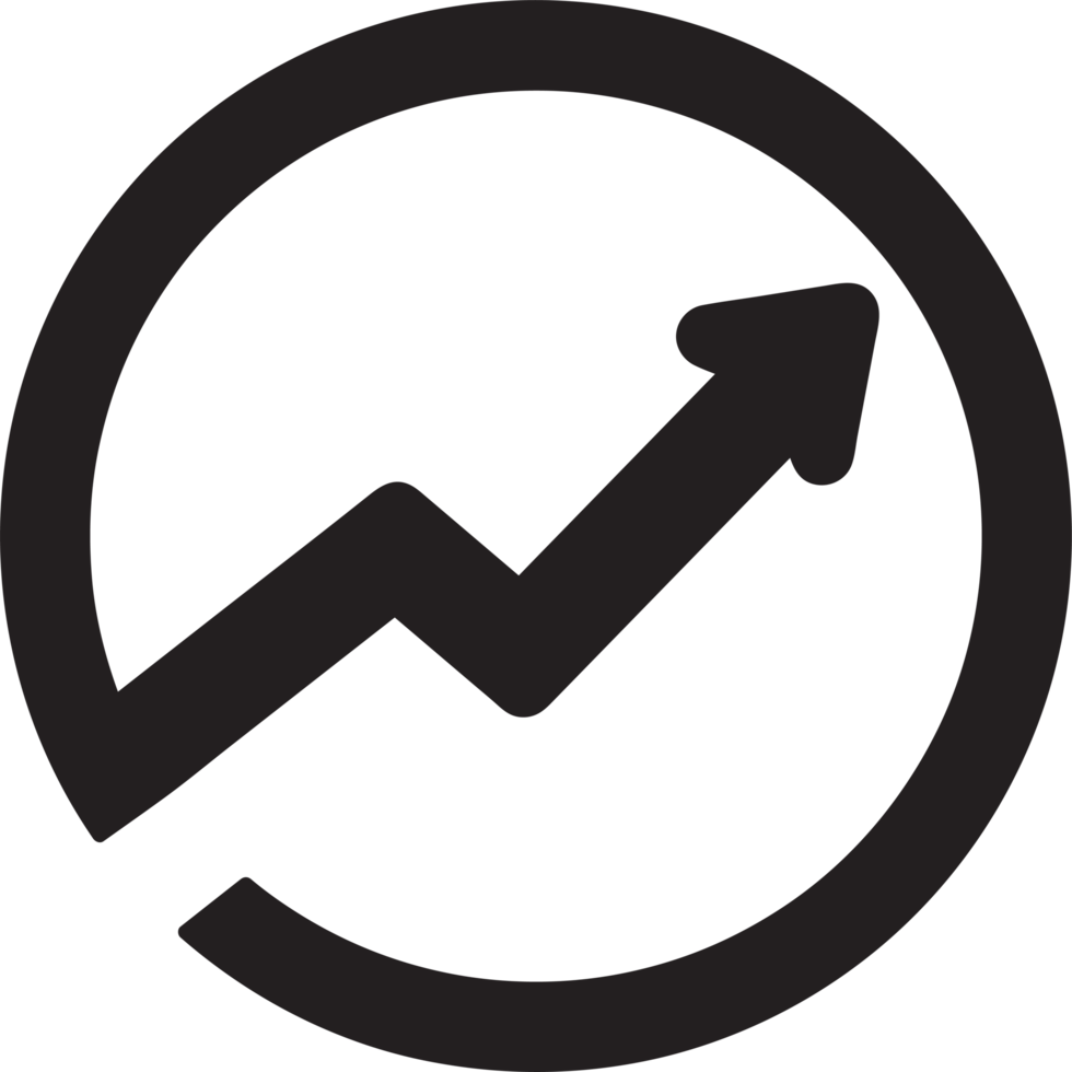 Trend icon sign symbol design png