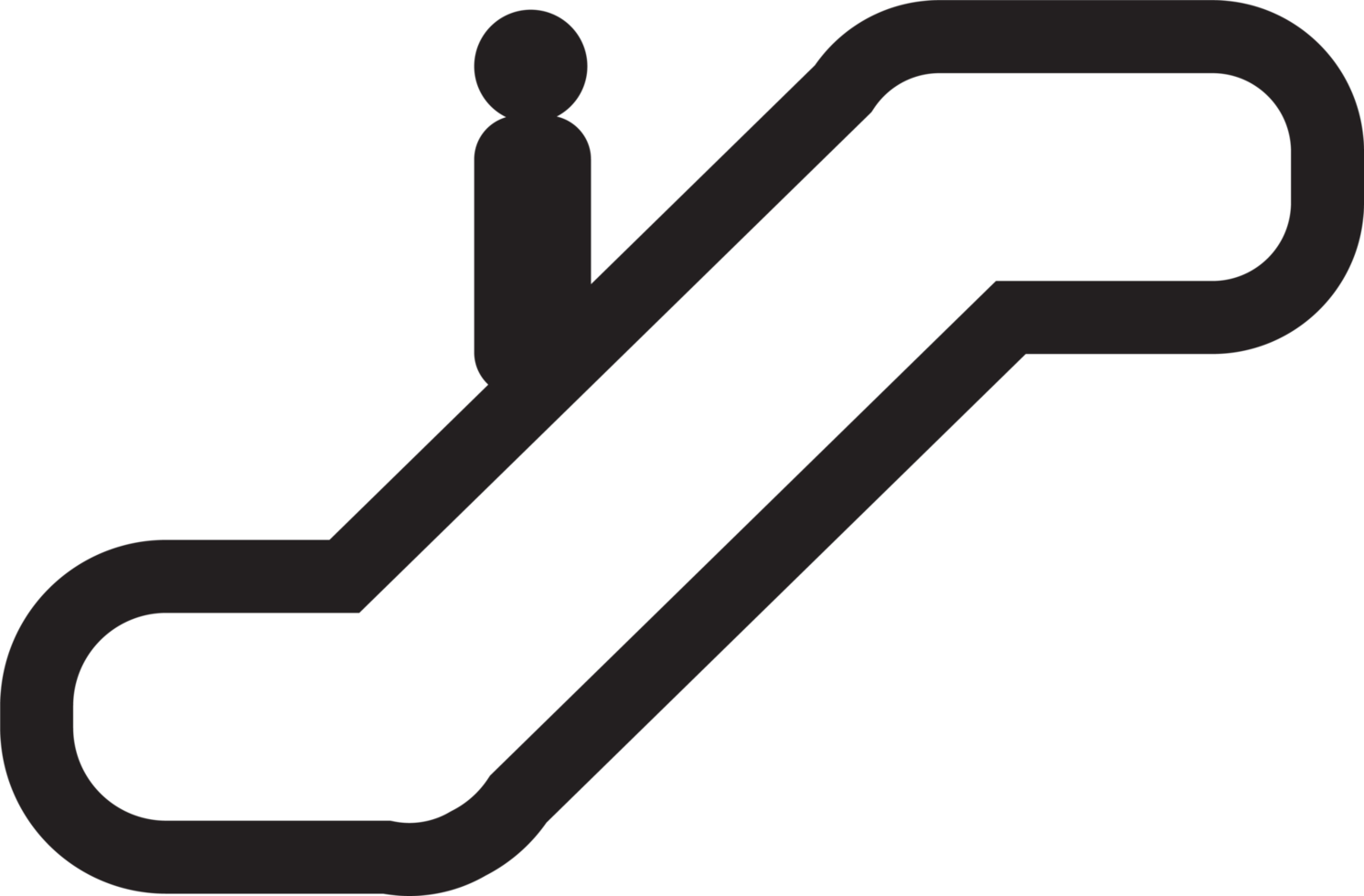 Escalator icon sign symbol design png