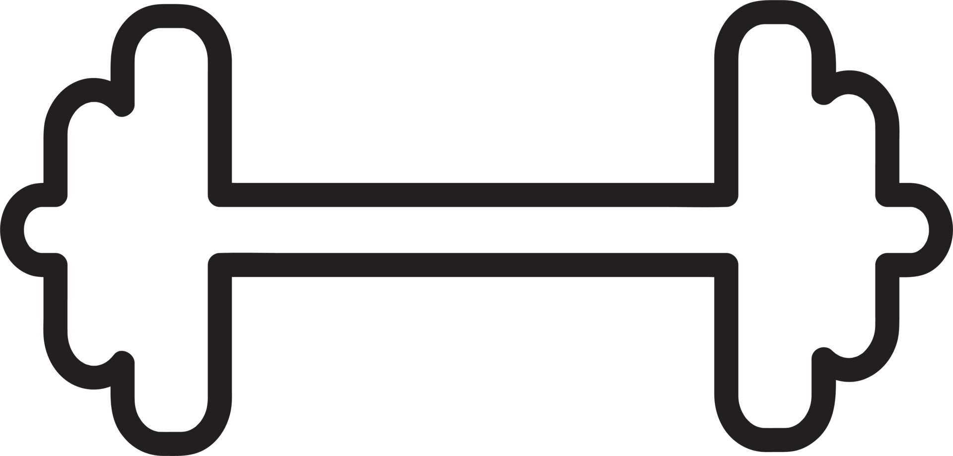 Dumbbell icon sign symbol design 10157306 PNG