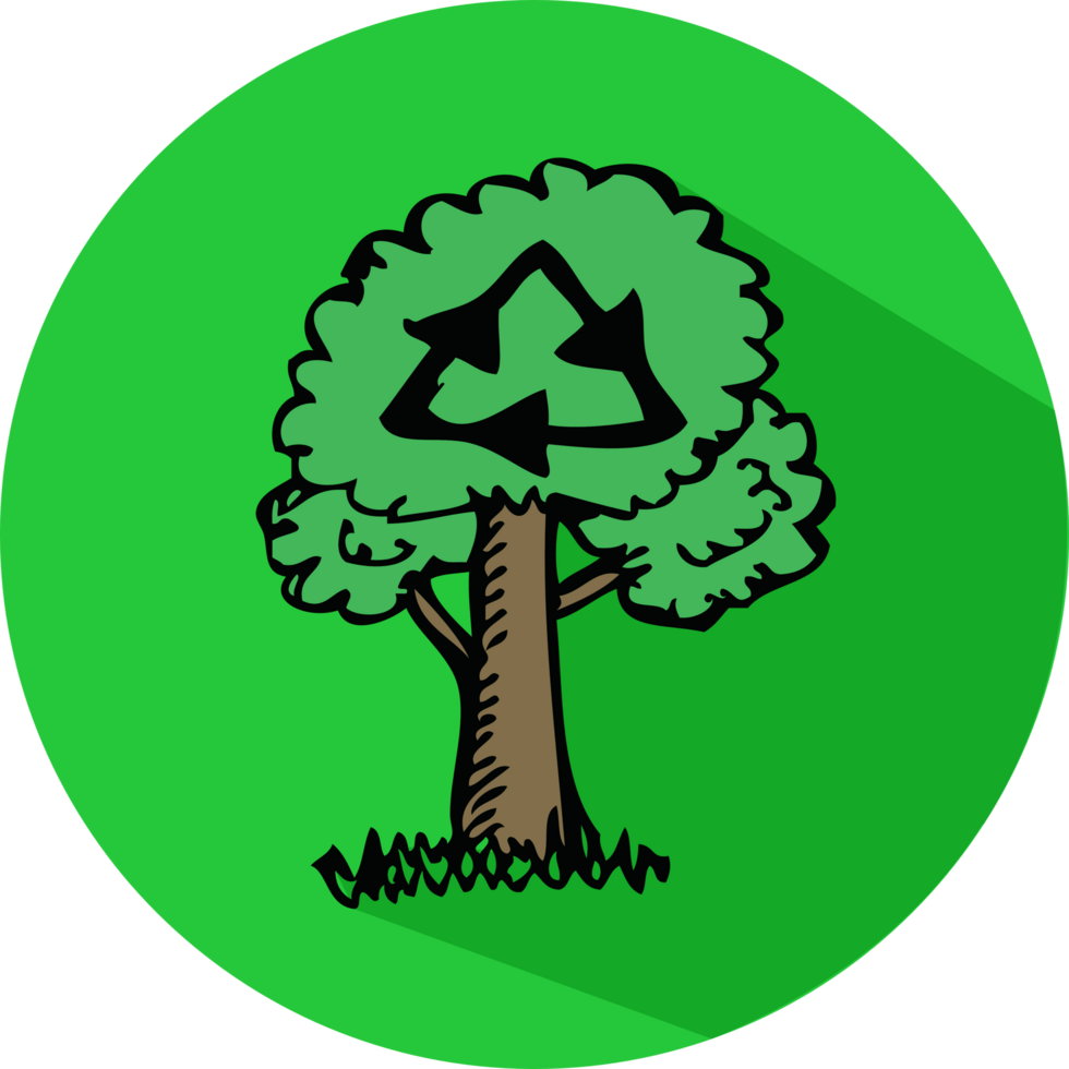 Hand drawn tree icon sign symbol design png