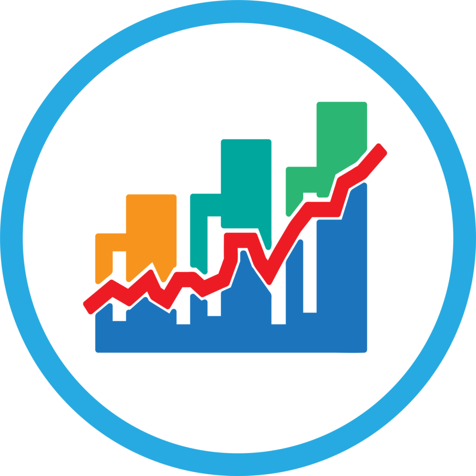 Graph chart icon sign design png