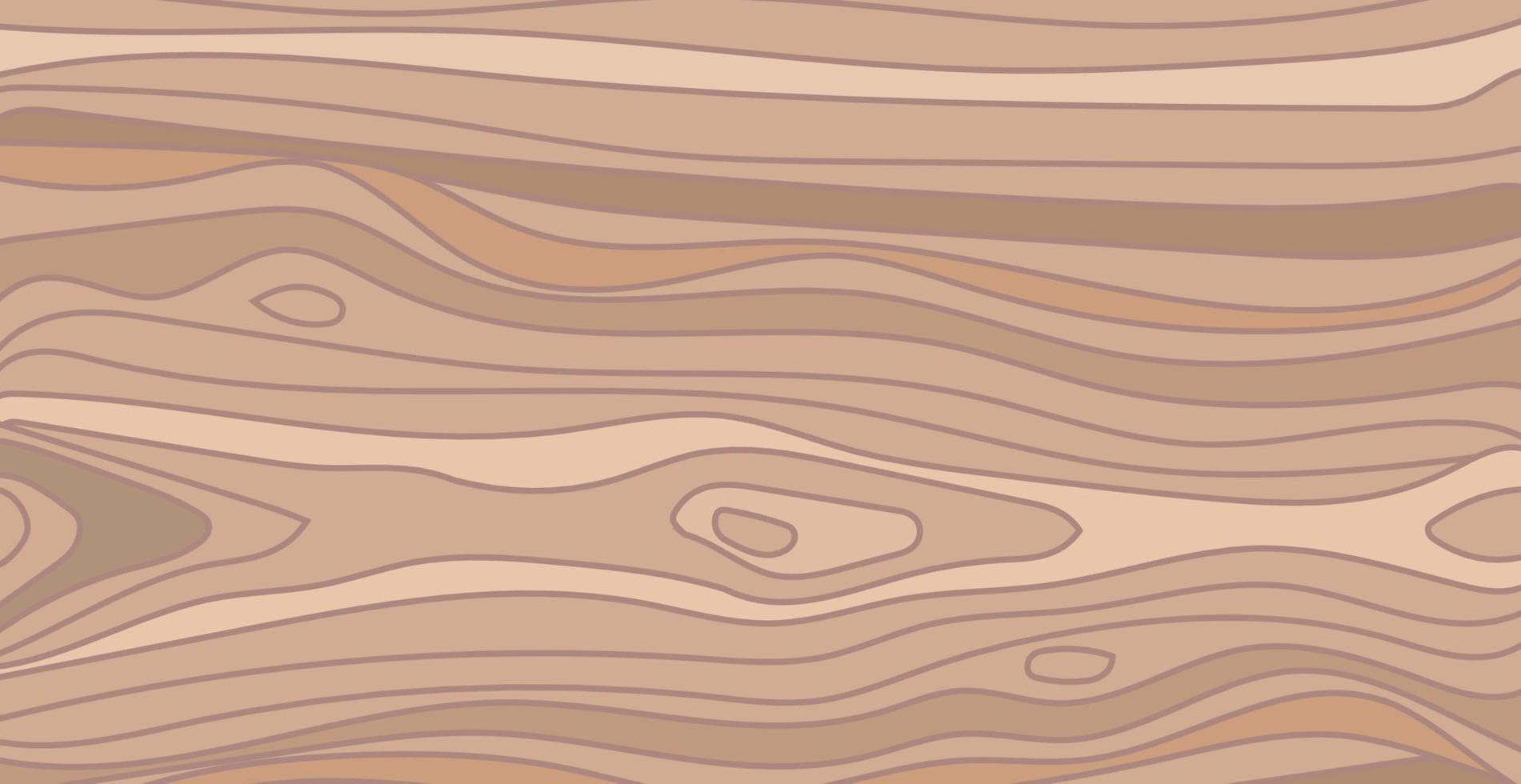 Panoramic texture of light wood with knots - Vector