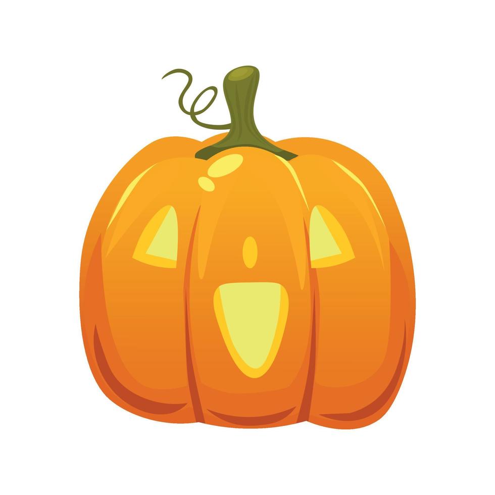 calabaza realista para la fiesta de halloween sobre un fondo blanco - vector