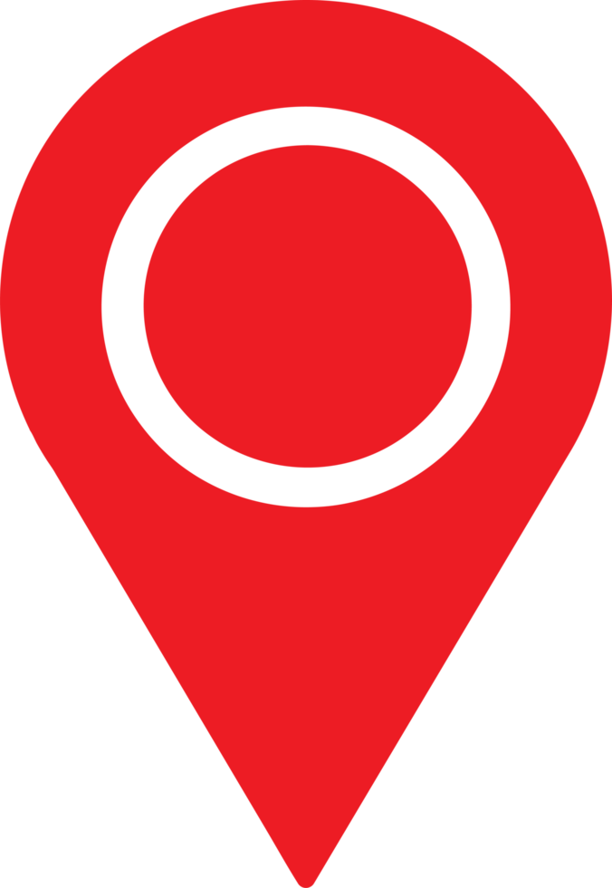 diseño de signo de icono de pin de puntero de mapa png