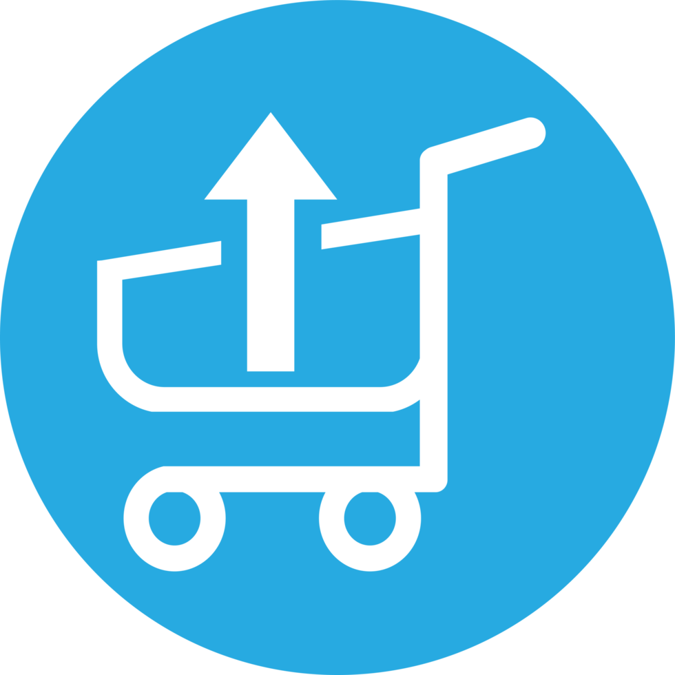 Shopping cart trolley icon sign design png