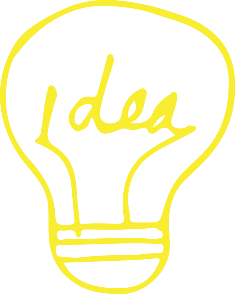 Drawing light bulb icon sign symbol design png