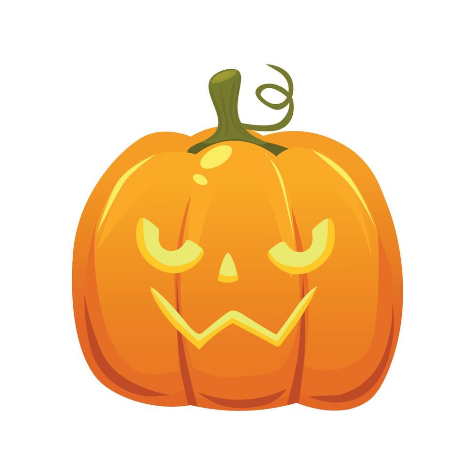 calabaza realista para la fiesta de halloween sobre un fondo blanco - vector