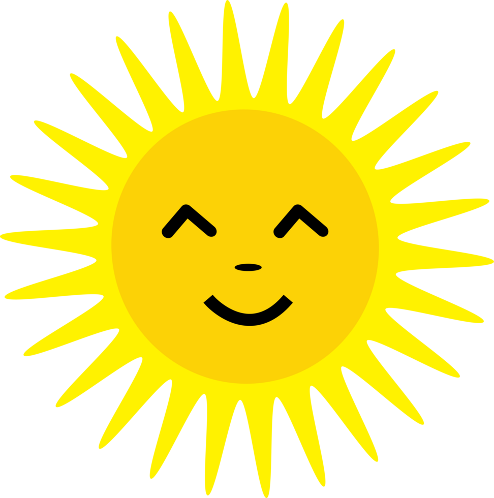 Emoji Soleil PNG pour téléchargement gratuit