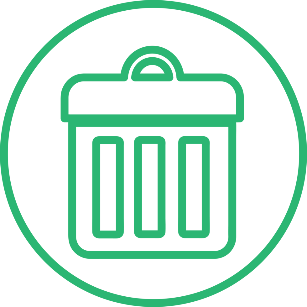 Trash can icon sign symbol design 10157964 PNG