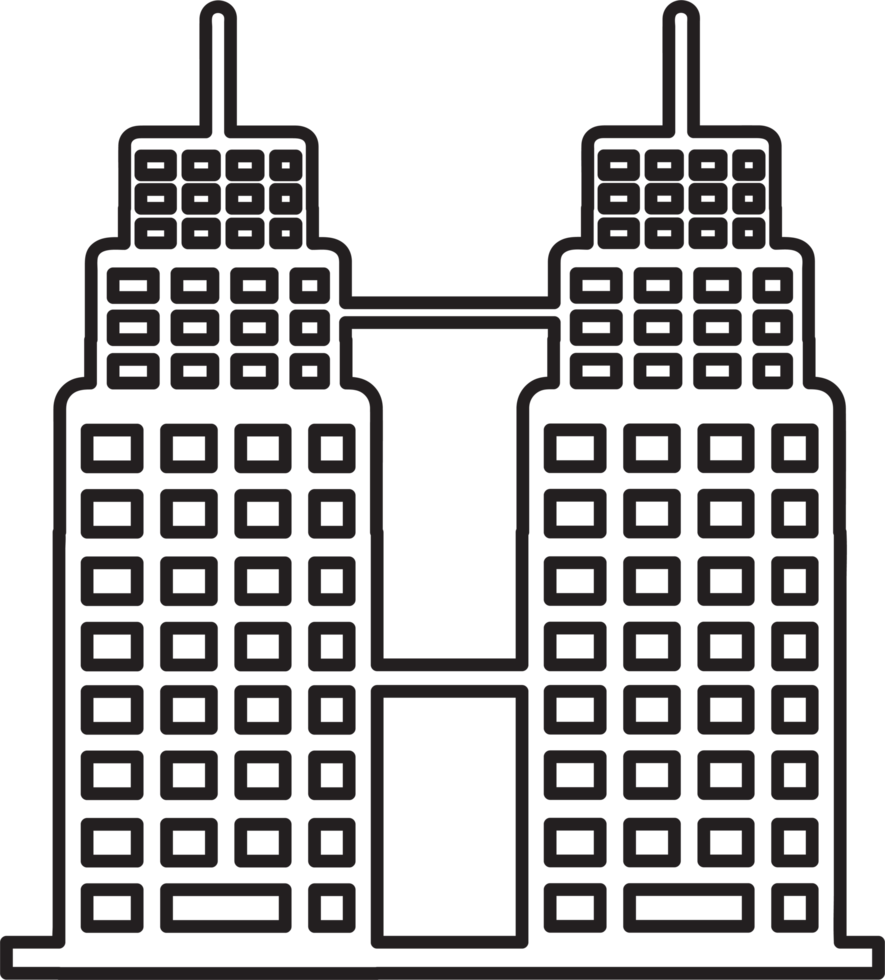 edificio de oficinas icono signo símbolo diseño png