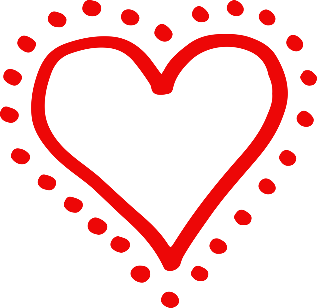 Hand draw Heart icon love sign design png