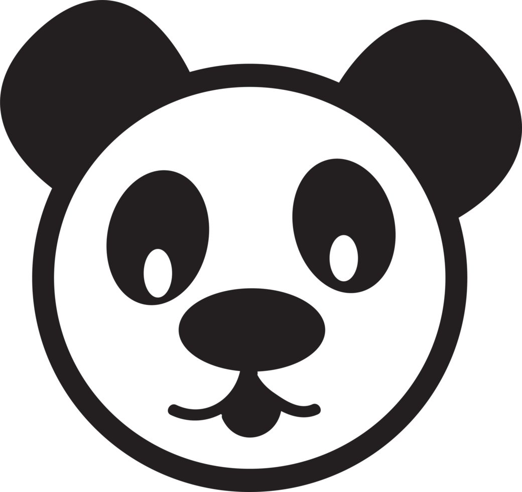 disegno di simbolo del segno dell'icona del panda png