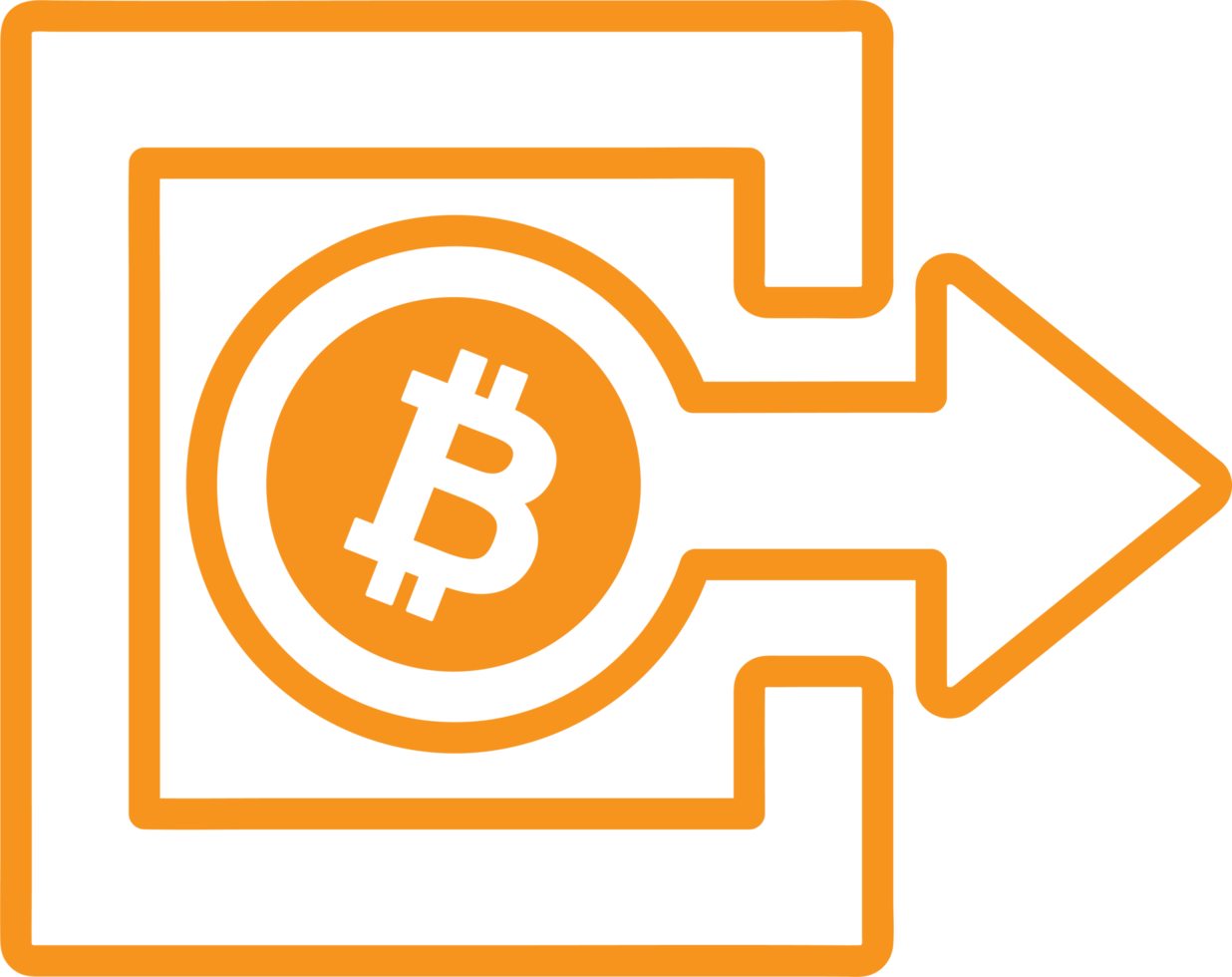 Bitcoin icon sign symbol design png