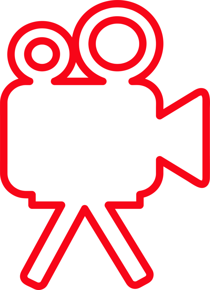 diseño de símbolo de icono de cámara de video png