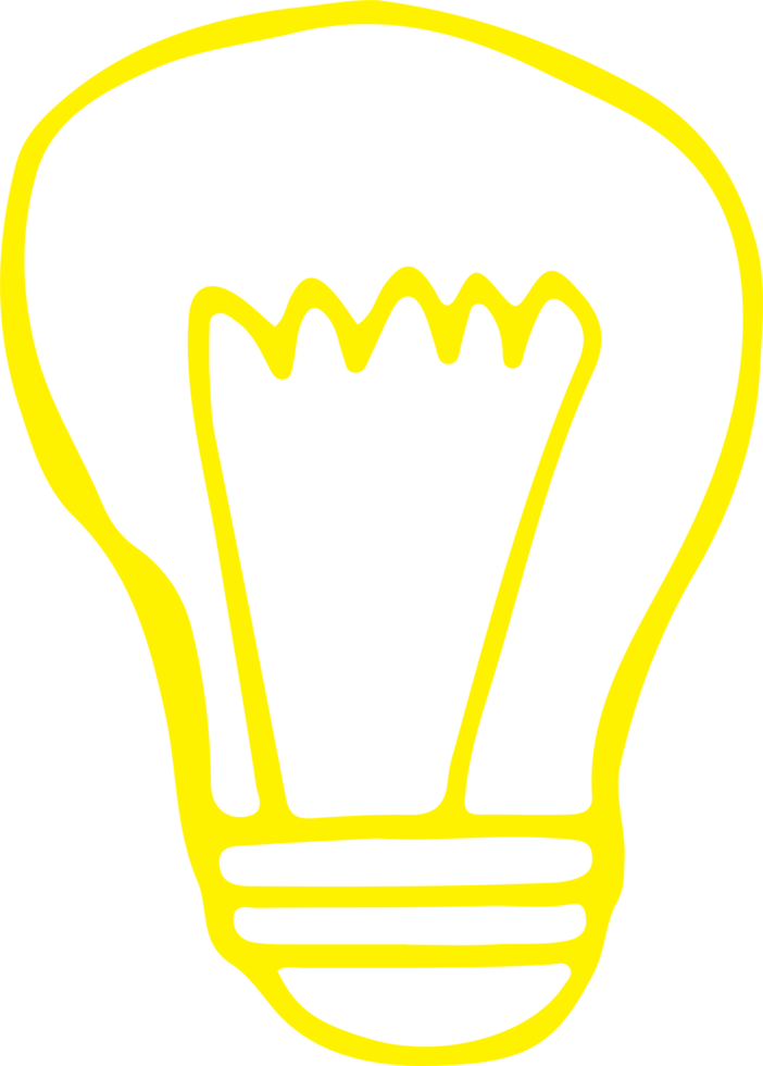 Drawing light bulb icon sign symbol design png