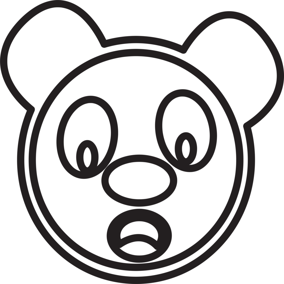 panda tecknad ikon tecken symbol design png