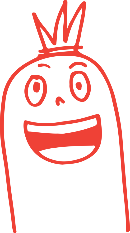 diseño de emoción de dibujos animados de personaje de salchicha linda png