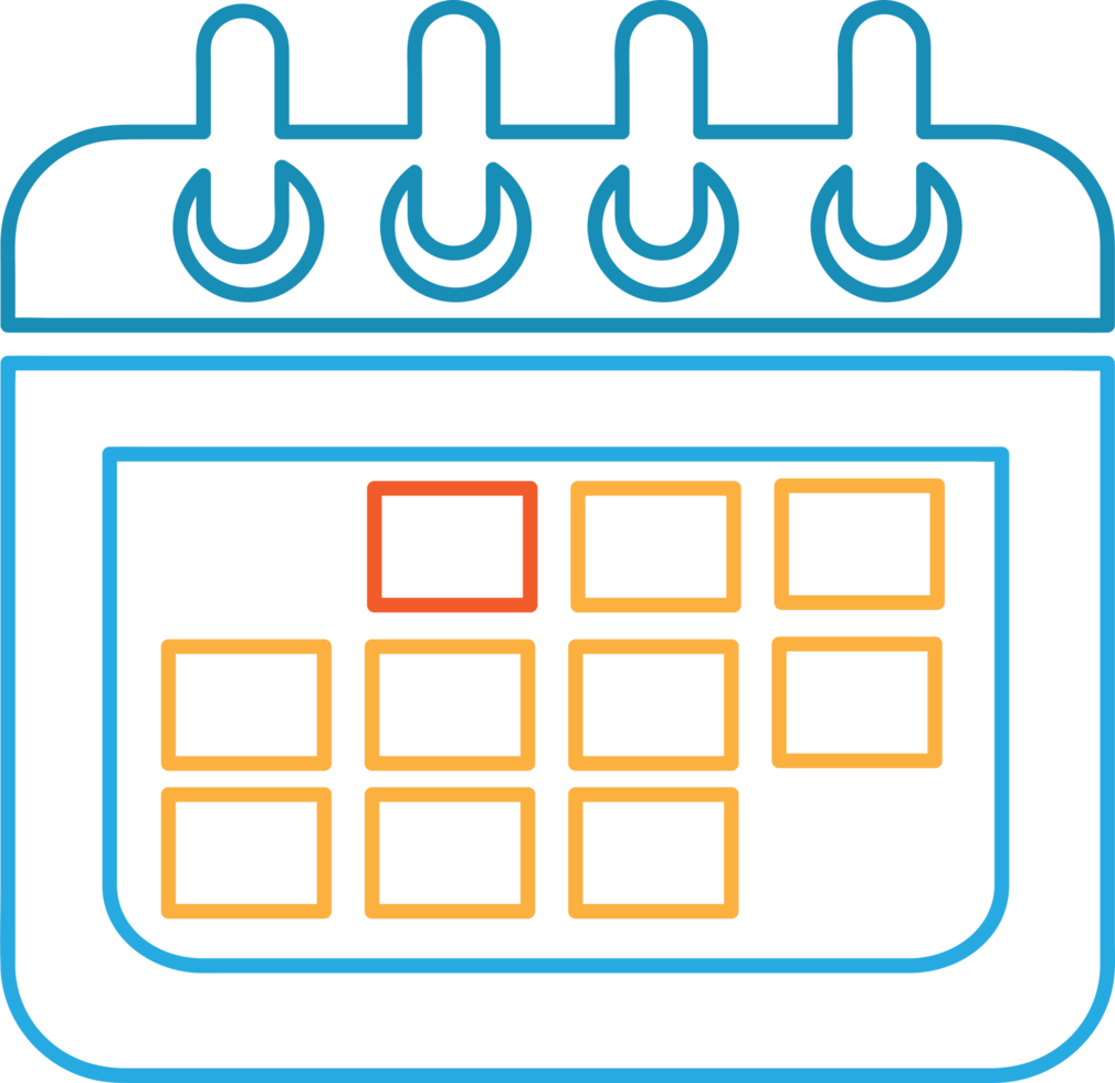 diseño de símbolo de signo de icono de calendario png