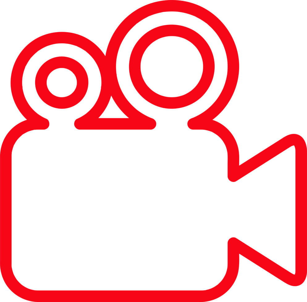 diseño de símbolo de icono de cámara de video png
