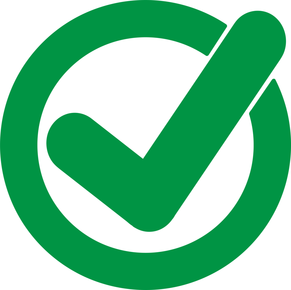 design de símbolo de sinal de ícone de marca de seleção png