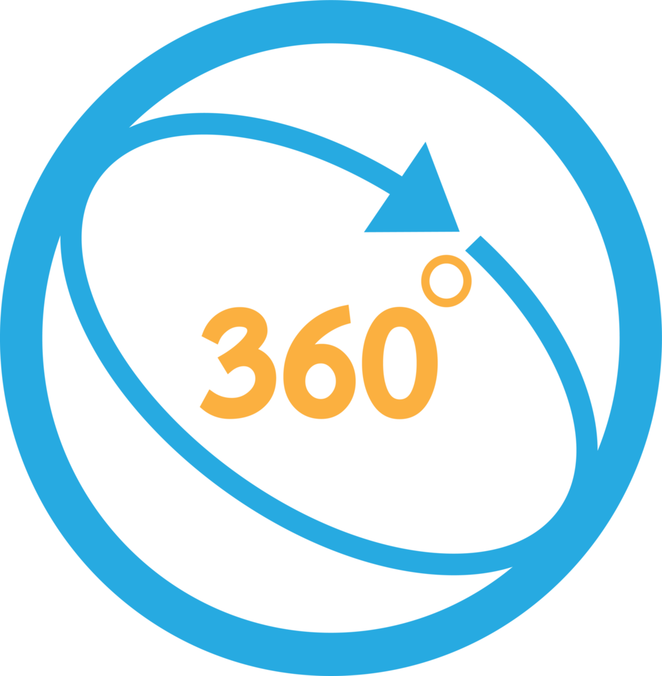 360 Degree icon sign symbol design png