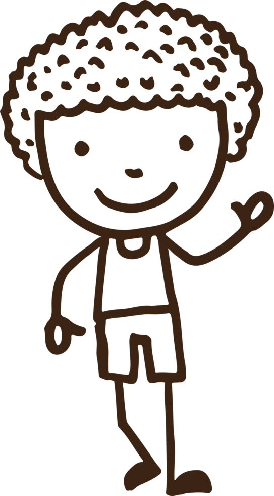 Hand drawn kid cartoon sign design png