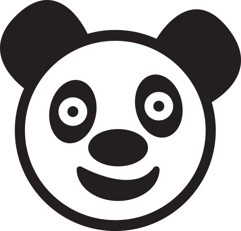 design de símbolo de sinal de ícone de desenho de panda 10160162 PNG