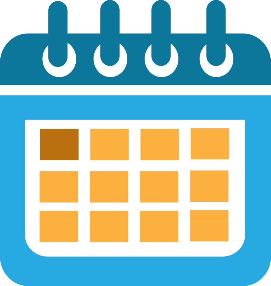 design de símbolo de sinal de ícone de calendário png