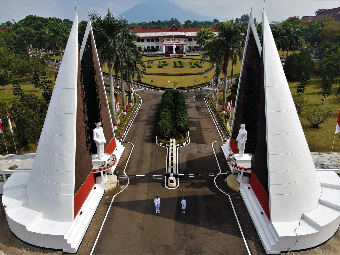 Bandung, West Java-Indonesia, April 19, 2022- Aerial view of the Government High School of Science-IPDN photo