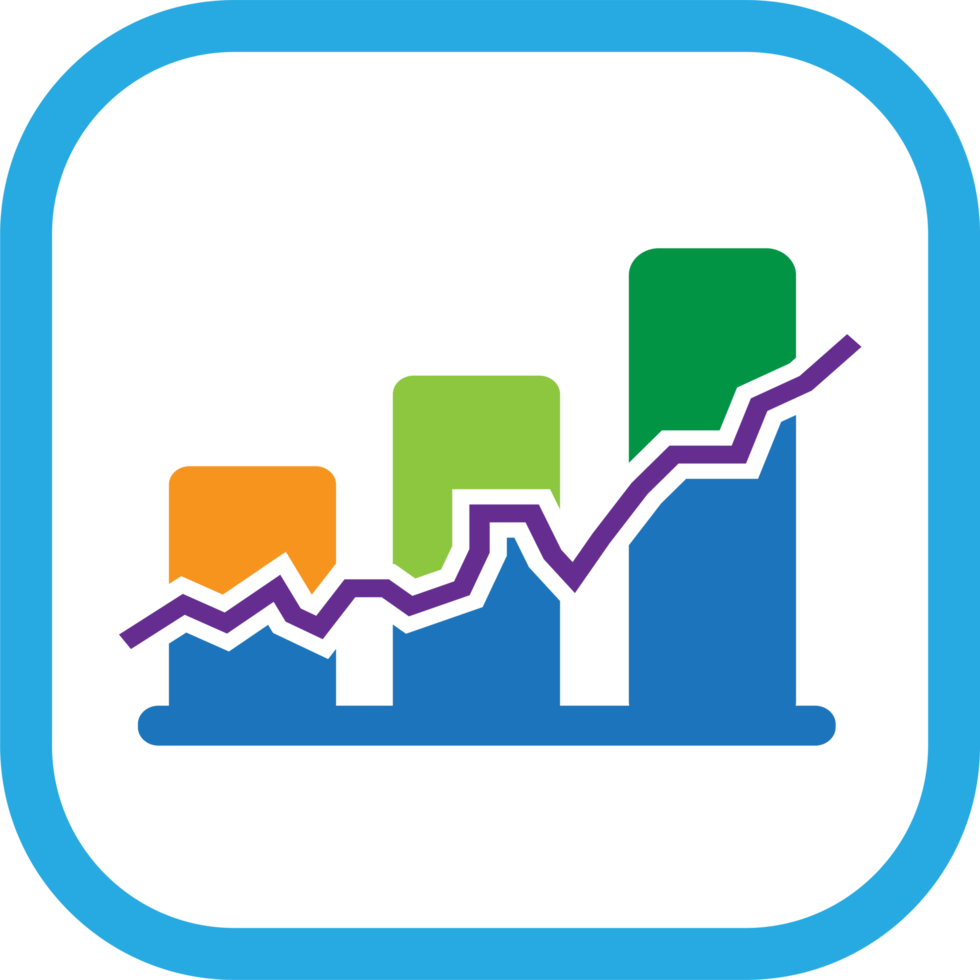 Graph chart icon sign design png