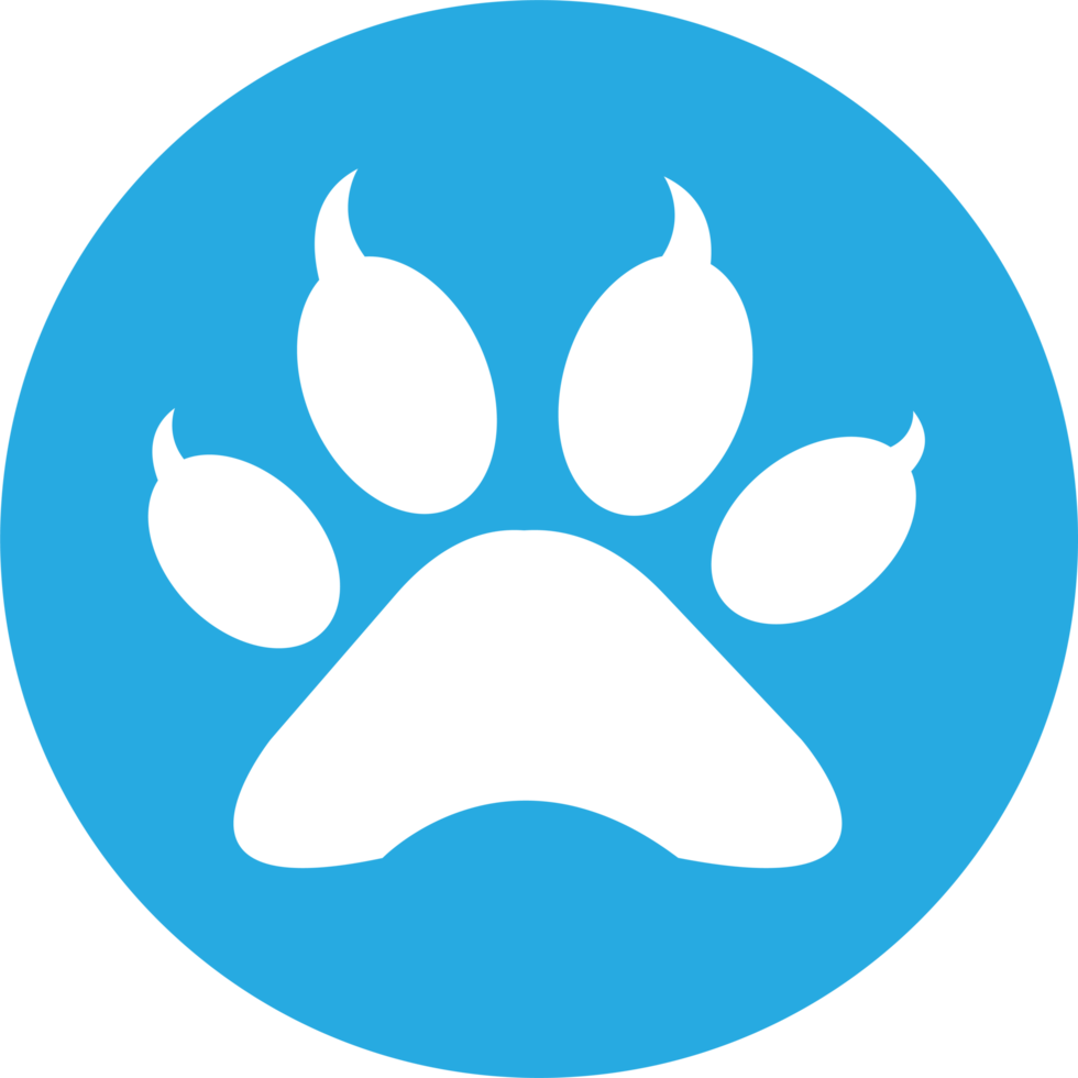 Animal paw print icon sign design png