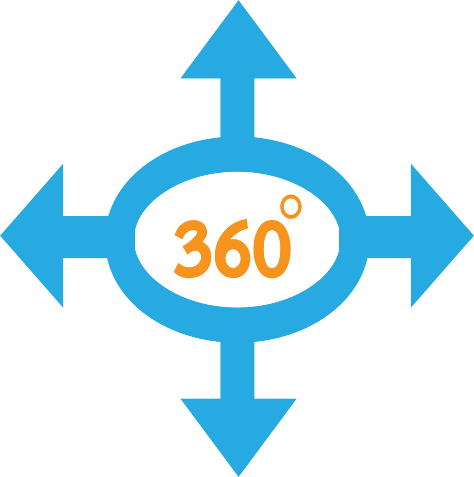 360 Degree icon sign symbol design png