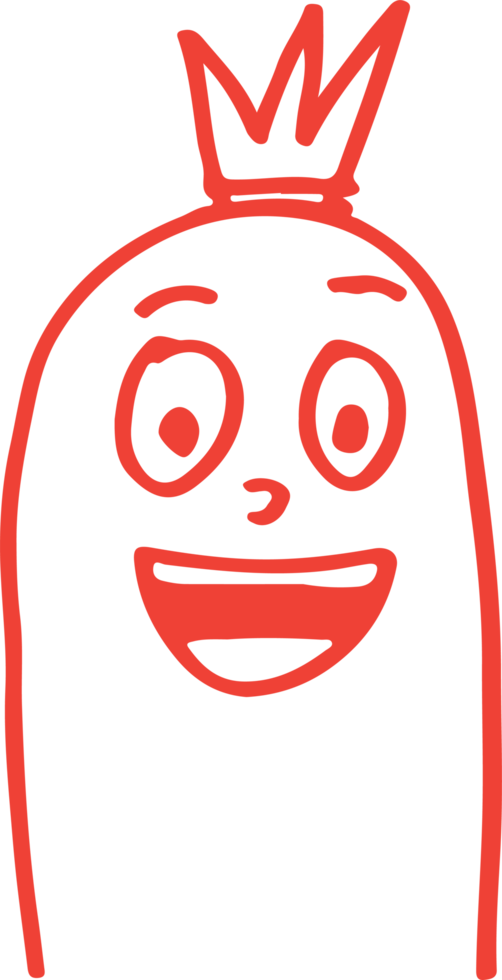 Cute sausage character cartoon emotion design png