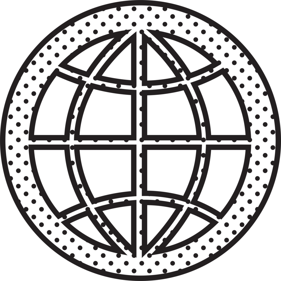 globo icono mundo signo símbolo diseño png