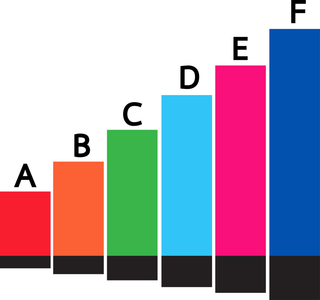 design de símbolo de sinal de ícone de gráfico de dados de negócios png