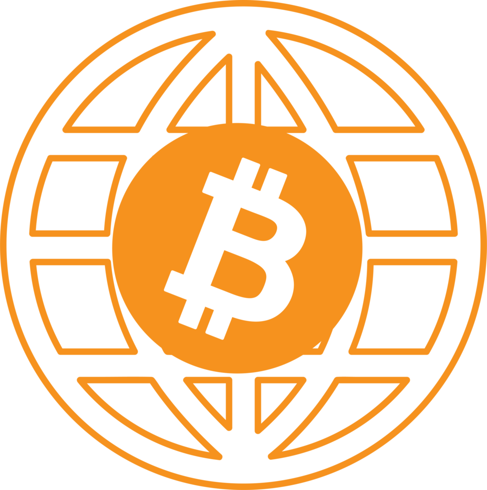 Bitcoin ikon tecken symbol design png